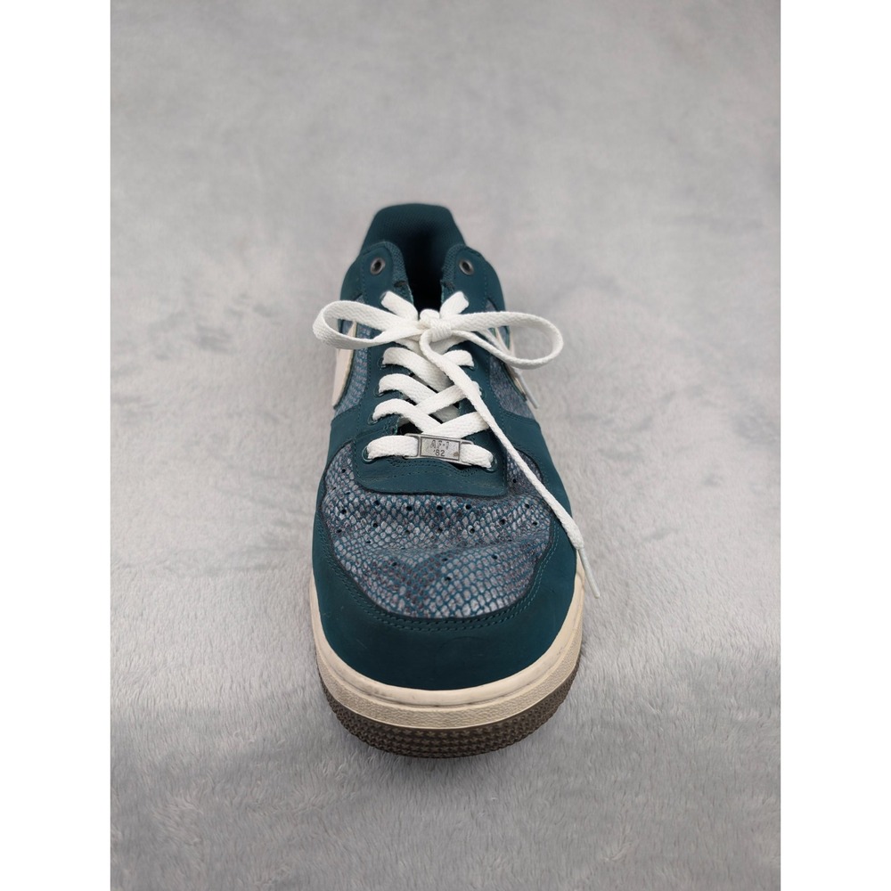 Nike Air Force 1 488298-306 Mens 12 Green Snake Skin Shoes Dark Atomic Teal - Picture 10 of 16